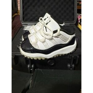 Nike Air Jordan 11 Retro Low TD 505836-145 Black White Shoes Childs Size 6C